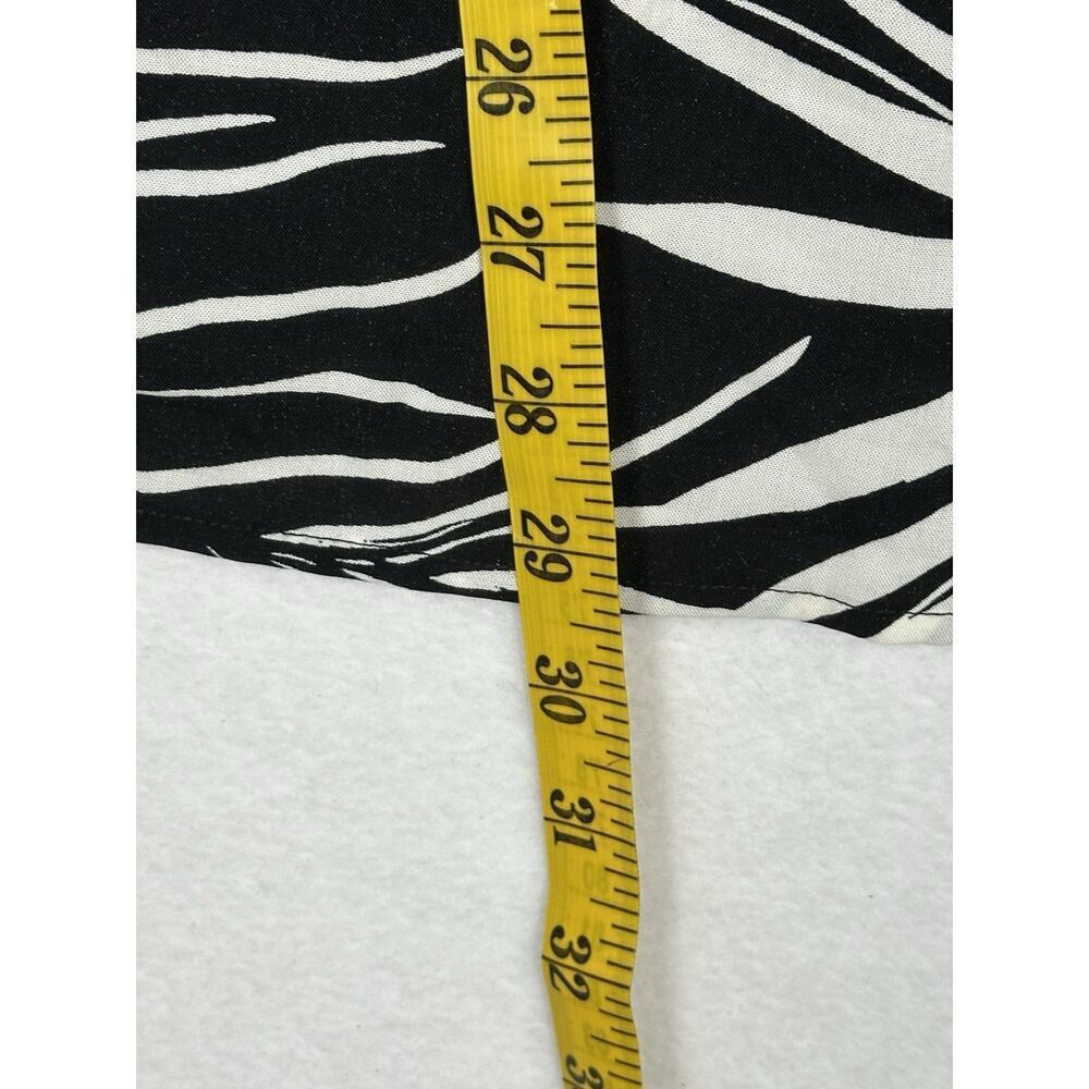 New! TORRID 0 Womens Harper Challis Pullover Tunic Black White Tropical Resort - Picture 11 of 11